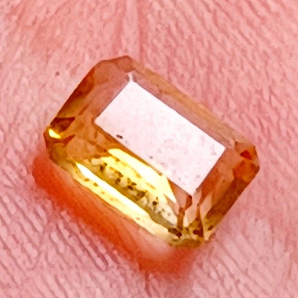 Golden Citrine Emerald Cut 1.05ct Natural Citrine Loose Gemstone Ring Sized Gem - Picture 2 of 2
